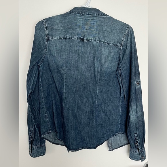 Express button up denim top - Picture 2 of 3